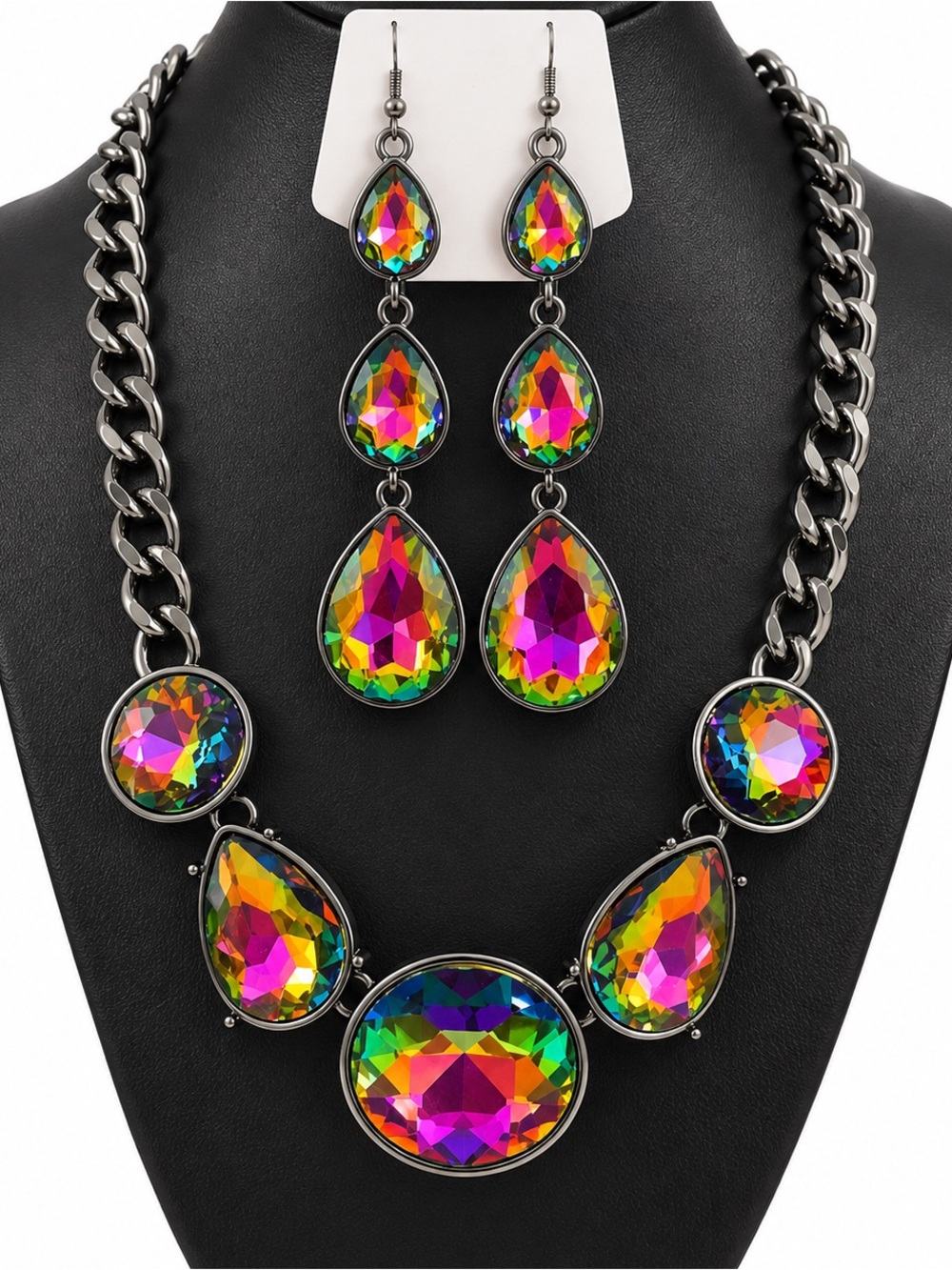 Volcano Necklace, Earrings, & Bracelet Set#2